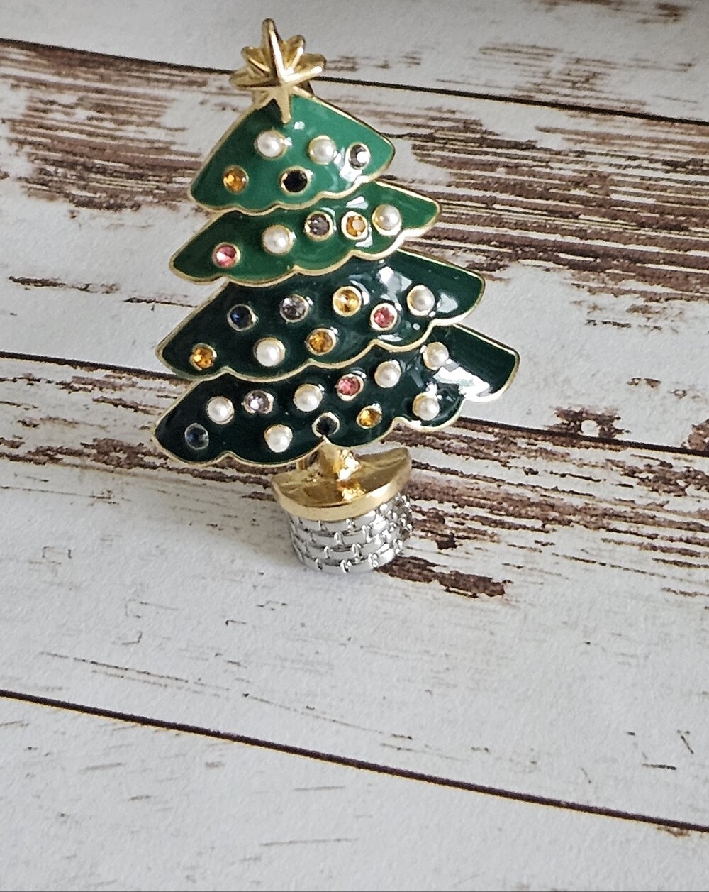 Talbots Christmas Tree Brooch